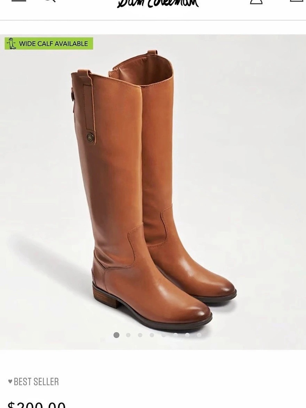 Sam Edelman Penny Leather Riding Boots Whiskey Brown Women's Size 11 NWB100